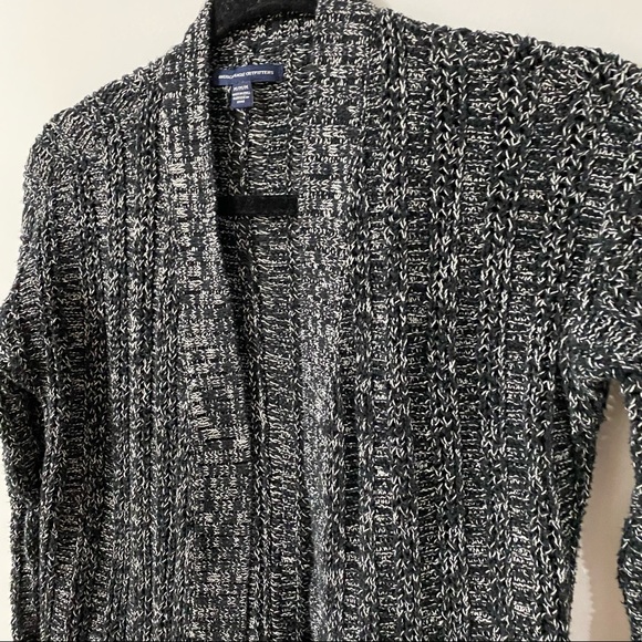 American Eagle Black & White Knit Cardigan | M - Picture 3 of 9